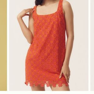 Vibrant Orange and Pink Floral Dress